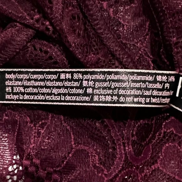 NWT VICTORIA'S SECRET Very Sexy Brazilian Pantie Sz L Purple Lace - Picture 4 of 4